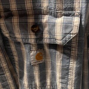 Carhartt Gray and White Checkered Shirt